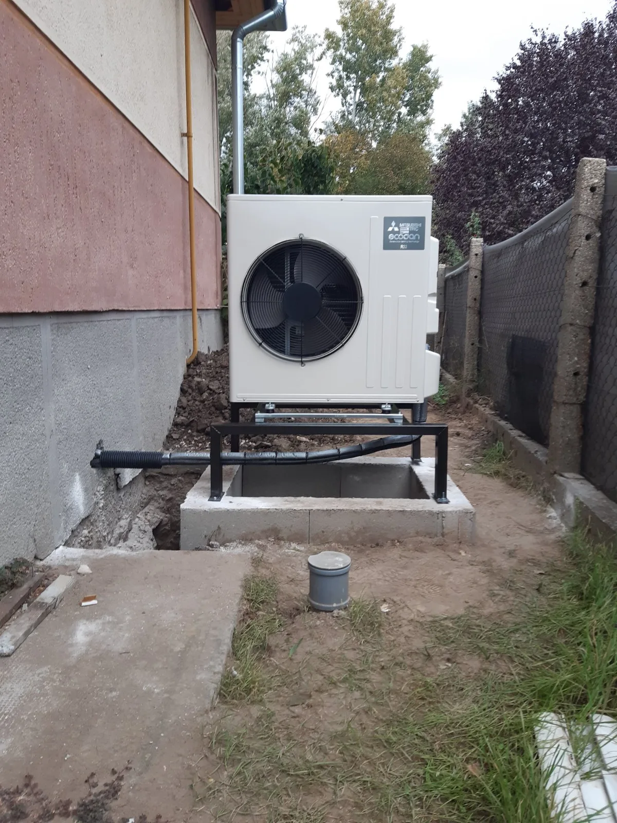 Mitsubishi Ecodan levegő-víz hőszivattyú – saját telepítésünk